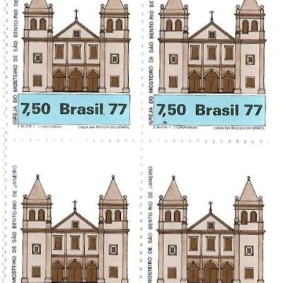 QC1025 - Arquitetura Religiosa no Brasil - Igrejas - Mosteiro de São Bento - 1977 - MINT