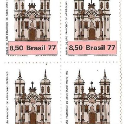 QC1026 - Arquitetura Religiosa no Brasil - Igrejas - Igreja de Ouro Preto - 1977 - MINT