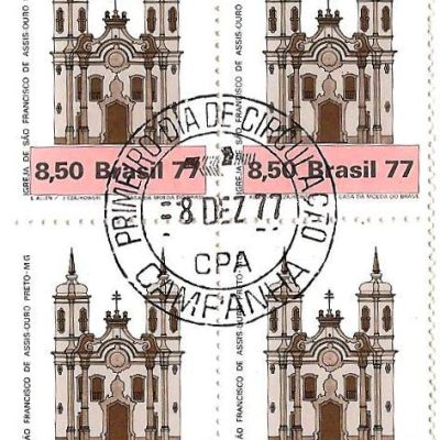 QC1026CPD - Arquitetura Religiosa no Brasil - Igrejas - Igreja de Ouro Preto - 1977 - MINT