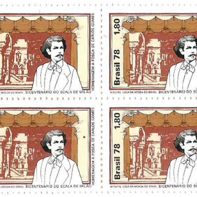 QC1029 - Homenagem à Fosca de Carlos Gomes, 200 Anos do Scala de Milão - 1978 - MINT