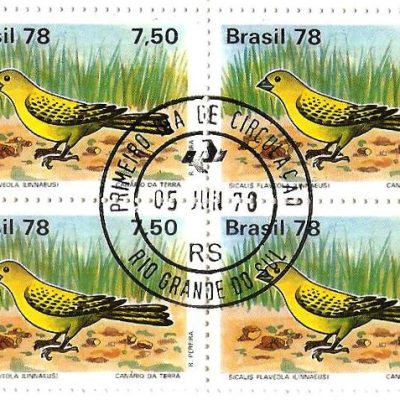 QC1036CPD - Proteção à Fauna - Pássaros Brasileiros - Sicalis flaveola - 1978 - CPD