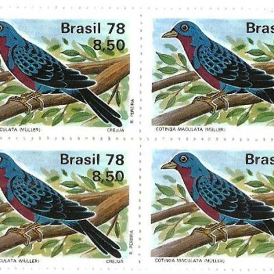 QC1037 - Proteção à Fauna - Pássaros Brasileiros - Cotinga - 1978 - MINT
