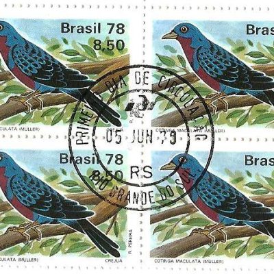 QC1037CPD - Proteção à Fauna - Pássaros Brasileiros - Cotinga - 1978 - CPD