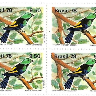 QC1038 - Proteção à Fauna - Pássaros Brasileiros - Tangará - 1978 - MINT