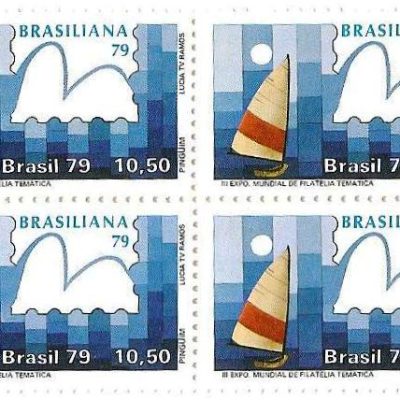 QC1087 - Brasiliana 79 - III Exposição Mundial de Temática - Veleiros - Pinguim - 1979 - MINT