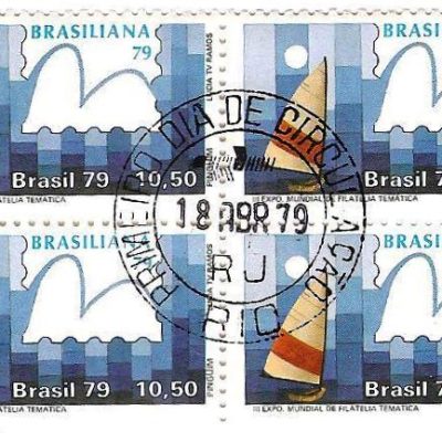 QC1087CPD - Brasiliana 79 - III Exposição Mundial de Temática - Veleiros - Pinguim - 1979 - CPD
