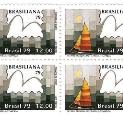 QC1088 - Brasiliana 79 - III Exposição Mundial de Temática - Veleiros - Hobie Cat - 1979 - MINT