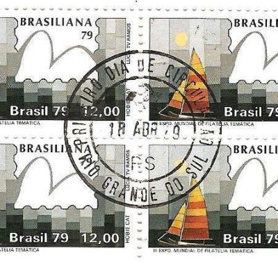 QC1088CPD - Brasiliana 79 - III Exposição Mundial de Temática - Veleiros - Hobie Cat - 1979 - CPD