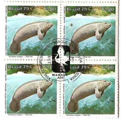 QC1092CBC - Proteção à Natureza Parque Nacional da Amazônia - Peixe-boi - 1979 - CBC