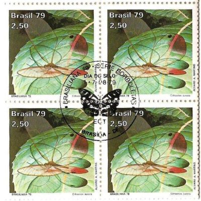 QC1098CBC - Dia da Selo - Brasiliana 79 - Borboletas - 1979 - CBC