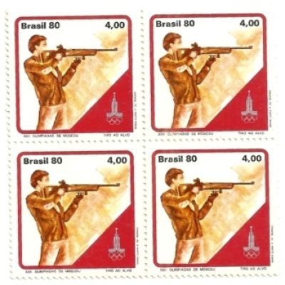 QC1153MINT- XXII Olímpiadas de Moscou - Tiro ao Alvo - 1980 - MINT