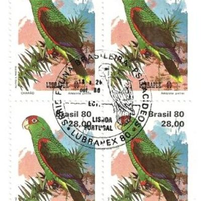 QC1168CBC- Fauna Brasileira Psitacídeos - VII Lubrapex Exposição Luso Brasileira Lisboa, Portugal - Charão- 1980 -CBC