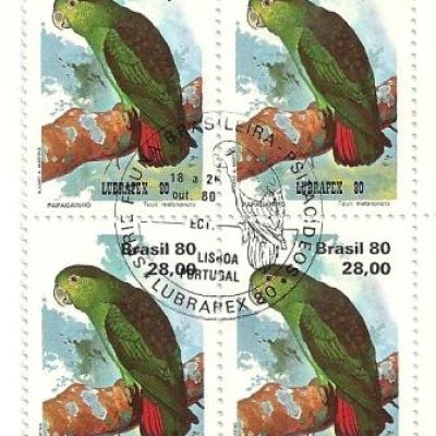 QC1169CBC- Fauna Brasileira Psitacídeos - VII Lubrapex Exposição Luso Brasileira Lisboa, Portugal - Papagainho- 1980 -CBC