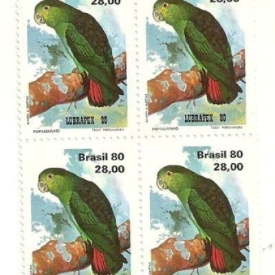QC1169MINT- Fauna Brasileira Psitacídeos - VII Lubrapex Exposição Luso Brasileira Lisboa, Portugal - Papagainho- 1980 -MINT