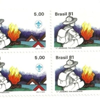 QC1187MINT- 4º Jamboree Pan-Americano - Escoteiro Fogo- 1981 -MINT