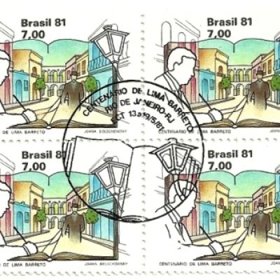 QC1193CBC - Centenário de Nascimento Lima Barreto Escritor - Centro RJ - 1980 -CBC