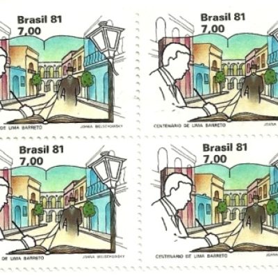 QC1193MINT- Centenário de Nascimento Lima Barreto Escritor - Centro RJ - 1980 -MINT