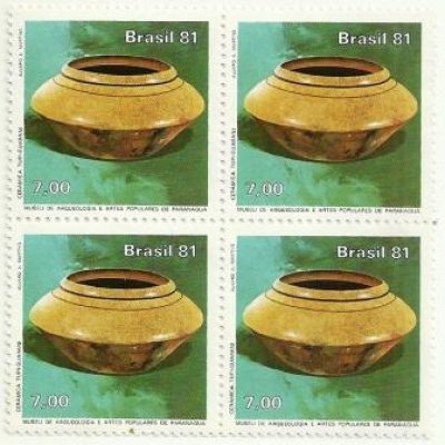 QC1196MINT- Museu de Ciências - Nacional - Arqueológico e Artes Populares de Paranaguá - Cerâmica - 1981 - MINT