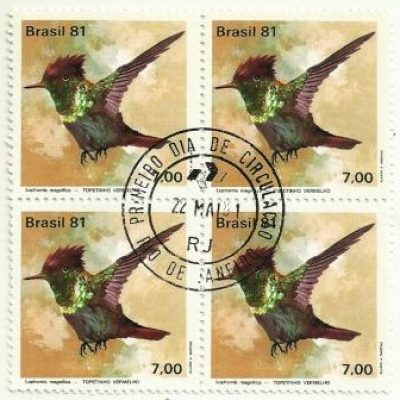 QC1197CPD - Fauna Brasileira - Beija-Flor - Topetinho Vermelho - 1981 - CPD