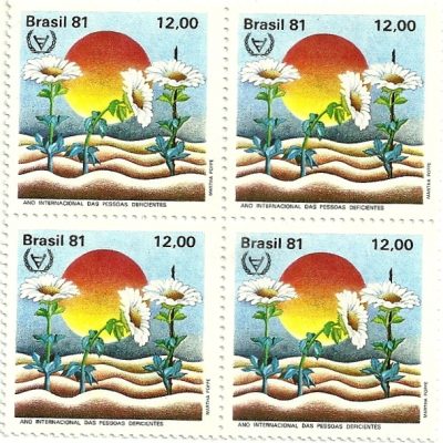 QC1217MINT - Ano Internacional das Pessoas Deficientes - Flor Curvada - 1981 - MINT