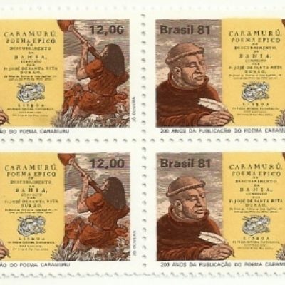 QC1226MINT - Dia do Livro Bicentenário Publicação do Poema Caramuru - Frei Santa Rita Durão - 1981 - MINT