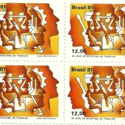 QC1237MINT - 50 Anos do Ministério do Trabalho - Perfis e Objetos - 1981 - MINT