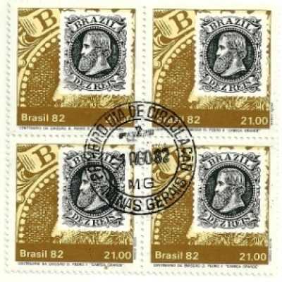 QC1270CPD - Dia do Selo Centenário da Emissão D. Pedro II "Cabeça Grande" - Dez Réis - 1982 - CPD