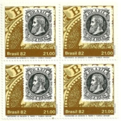 QC1270MINT - Dia do Selo Centenário da Emissão D. Pedro II "Cabeça Grande" - Dez Réis - 1982 - MINT
