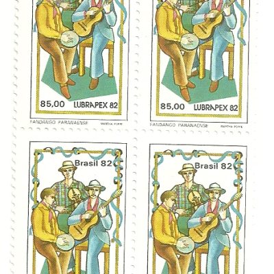 QC1283MINT - Lubrapex 82 - IX Exposição Filatélica Luso Brasileira - Curitiba Fandango Paranaense - Grupo Musical - 1982 - MINT