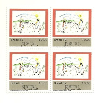 QC1292MINT - Natal Desenhos Infantis - Fuga para o Egito   - 1982 - MINT