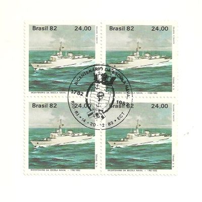 QC1302CBC - Bicentenário da Escola Naval - Navio Brasil   - 1982 - CBC