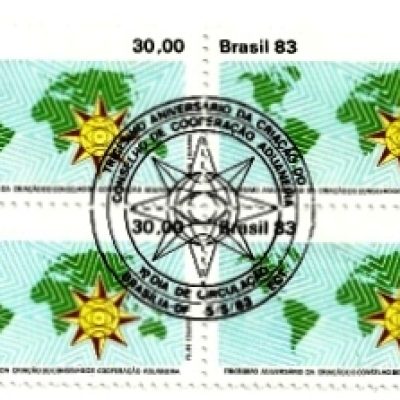 QC1319CBC -30º Aniversário da Criação do Conselho de Cooperação Aduaneira - Planisfério - 1983 - CBC
