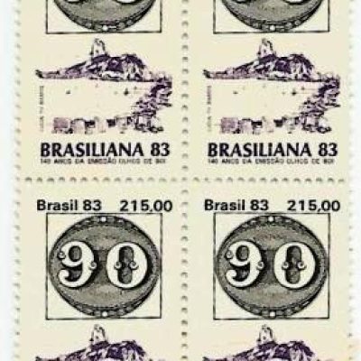 QC1337MINT - 140 Anos da Emissão "Olhos de Boi" 1983 - 90rs -  MINT