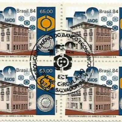 QC1406CBC - Sesquicentenário do Banco Econômico - Salvador/Ba - 1984 - CBC