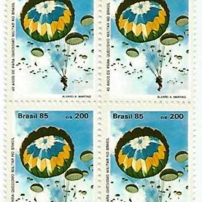 QC1442MINT - 40 anos de Paraquedismo Militar no Brasil - 1985 - MINT
