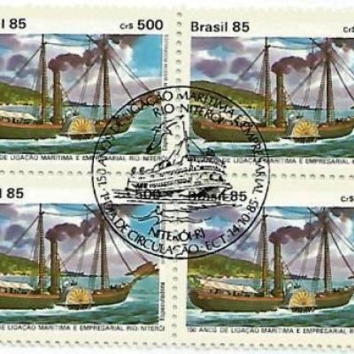 QC1487CBC - 150 anos da Ligação Marítima e Empresarial Rio-Niterói - 1985 - CBC