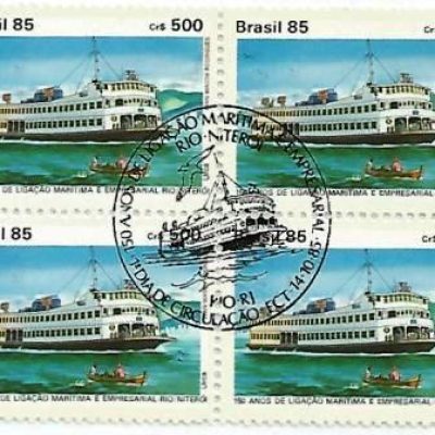 QC1490CBC - 150 anos da Ligação Marítima e Empresarial Rio-Niterói - 1985 - CBC