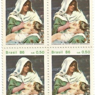 QC1510MINT - HOMENAGEM AO PINTOR HENRIQUE BERNARDELLI (1858 - 1936) - MINT