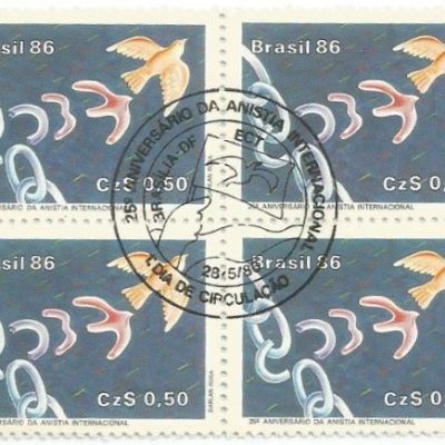 QC1511CBC - 25 ANIVERSARIO DA ANISTIA INTERNACIONAL - 1986 - CBC