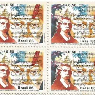 QC1515MINT - SESQUICENTENÁRIO DO NASCIMENTO DE ANTONIO CARLOS GOMES ( 1836-1896) - 1986 - MINT