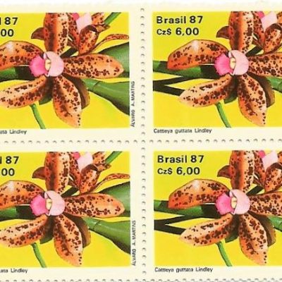 QC1572MINT - CINQUENTENÁRIO DA SOCIEDADE BRASILEIRA DE ORQUIDÓFILOS - 1987 - MINT