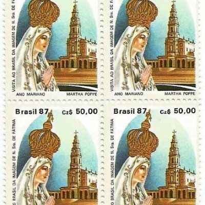 QC1574MINT - VISITA AO BRASIL DA IMAGEM DE NOSSA SENHORA DE FÁTIMA - ANO MARIANO - 1987 - MINT