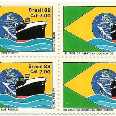 QC1577MINT - 180 ANOS DA ABERTURA DOS PORTOS - 1988 - MINT