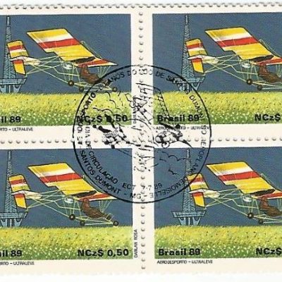 QC1636CBC - AERODESPORTO E 80 ANOS DO VOO DE ALBERTO SANTOS DUMOND NO AEROPLANO "DEMOISELLE"  - 1989 - CBC