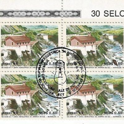 QC1644CBC - CENTENÁRIO DA PRIMEIRA HIDRELÉTRICA DA AMÉRICA DO SUL - MARMELOS - JUIZ-DE-FORA/MG - 1989 - CBC