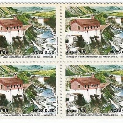 QC1644MINT - CENTENÁRIO DA PRIMEIRA HIDRELÉTRICA DA AMÉRICA DO SUL - MARMELOS - JUIZ-DE-FORA/MG - 1989 - MINT