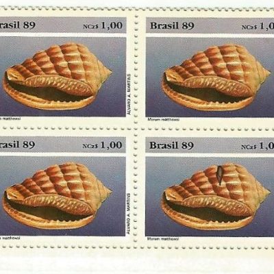 QC1646MINT - PRESERVAÇÃO DA FAUNA BRASILEIRA - MOLUSCOS - 1989 - MINT