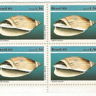 QC1647MINT - PRESERVAÇÃO DA FAUNA BRASILEIRA - MOLUSCOS - 1989 - MINT