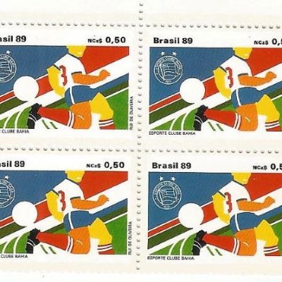 QC1662MINT - CLUBES DE FUTEBOL III - S.C. BAHIA, CAMPEÃO DA COPA DO BRASIL - 1989 - MINT