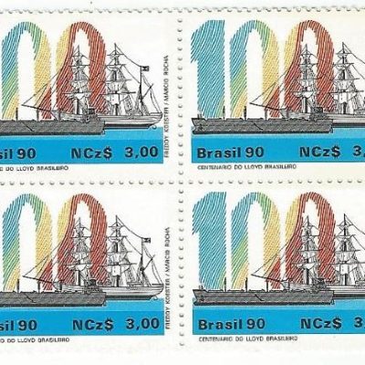 QC1670MINT - CENTENÁRIO DA COMPANHIA DE NAVEGAÇÃO LLOYD BRASILEIRO - 1990 - MINT